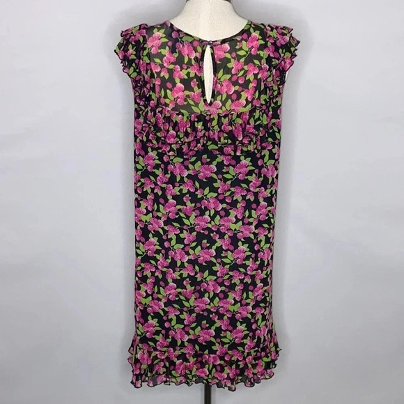 Modcloth Jam Packed on the Prairie Mini Dress in Raspberry Thicket Black - Large - Picture 3 of 6